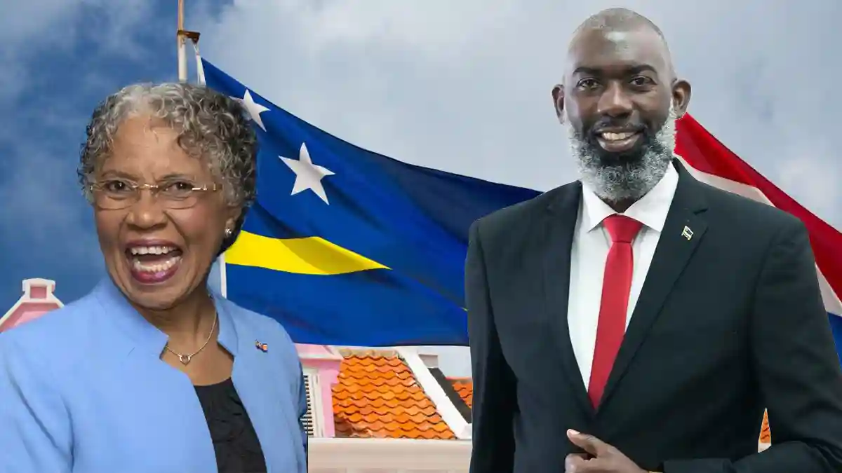 Governor Lucille George-Wout and Prime Minister Gilmar Pisas